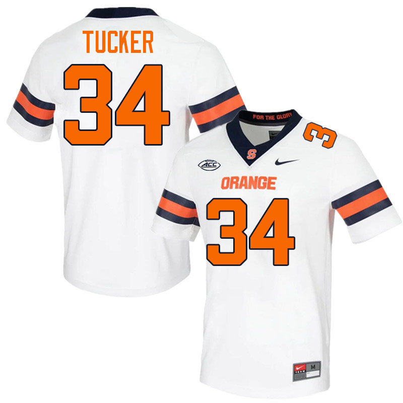 #34 Sean Tucker Syracuse Orange Jerseys,Syracuse University Football Uniforms,Apparels-White